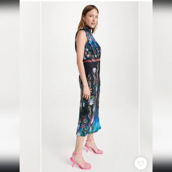 Saloni Sakura Fleur Midi Dress - Picture 3 of 11